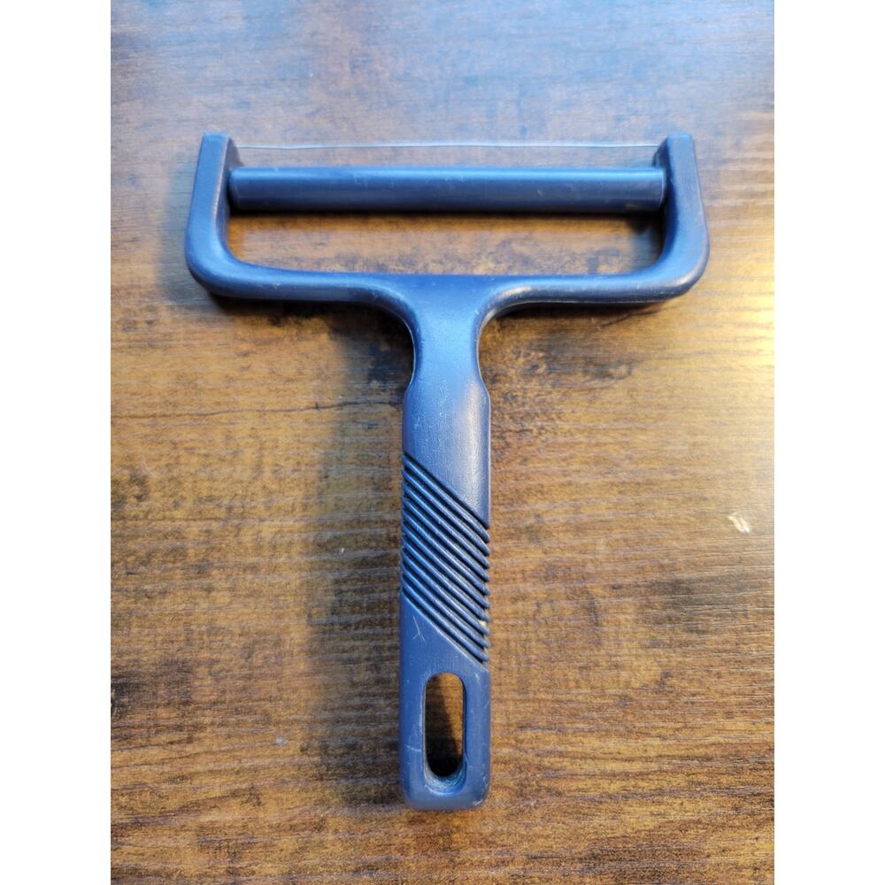 Blue 4" Wide Cheese Slicer w/Plastic Handle - used